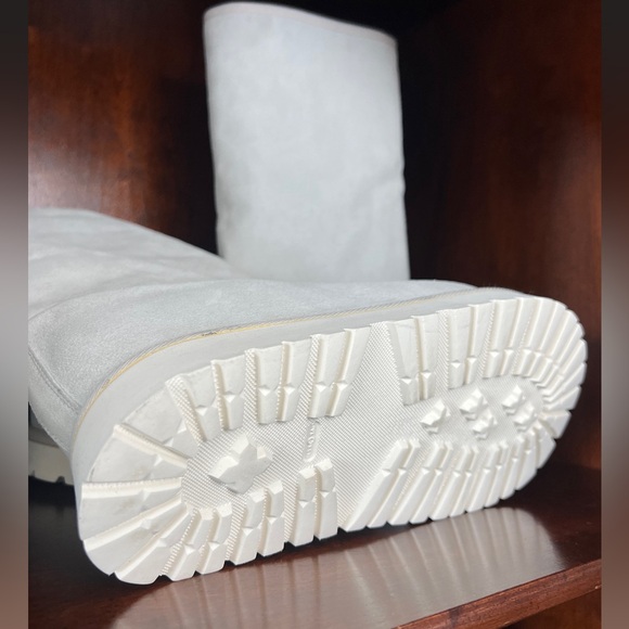 MM6 Titanium Grey Lug Tread Suede Round Toe Moon Snow Boot Size 40 - Picture 11 of 17